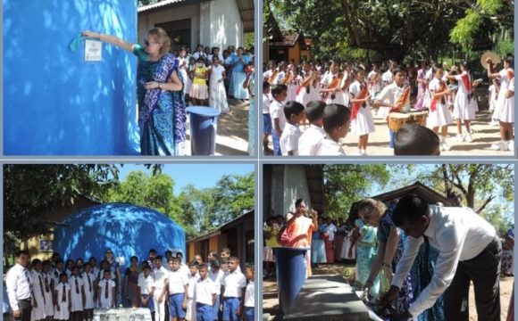 Opening ceremony of the Rain Water Harvesting System at Guruhela Kanishta M.V, Moneragala on the 22nd June 2017