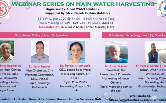 Webinar Series on RWH