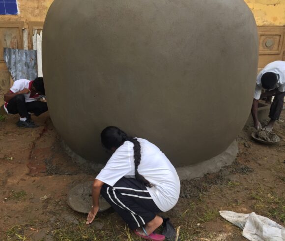 Rainwater Harvesting System construction training program for youth in Badulla district.