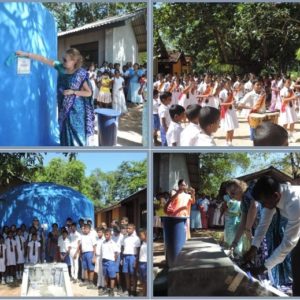 Opening ceremony of the Rain Water Harvesting System at Guruhela Kanishta M.V, Moneragala on the 22nd June 2017