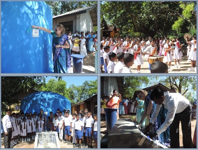 Opening ceremony of the Rain Water Harvesting System at Guruhela Kanishta M.V, Moneragala on the 22nd June 2017