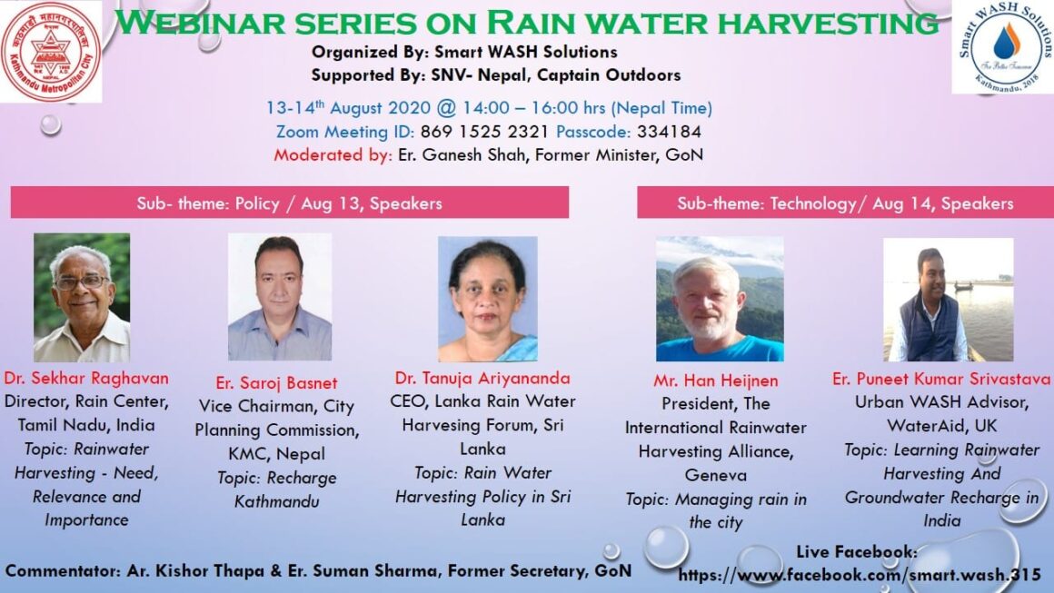 Webinar Series on RWH