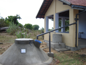 20 m3 partial underground tank at Maha Oya school