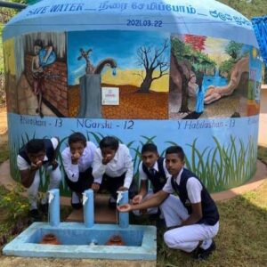 RWH tank handover ceremony at B/Bharathi Maha Vidyalaye, Badulla