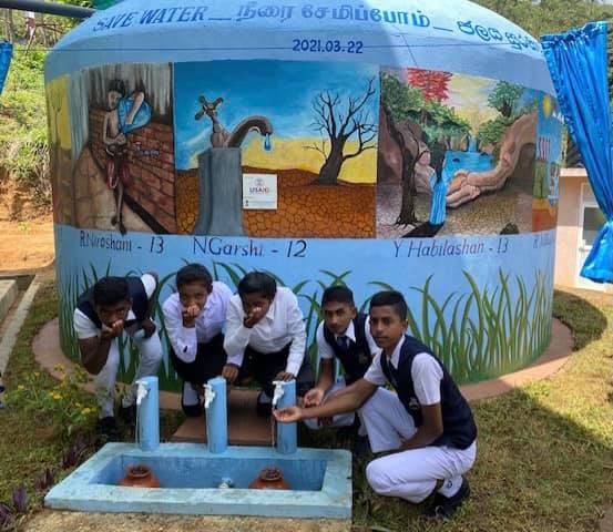 RWH tank handover ceremony at B/Bharathi Maha Vidyalaye, Badulla