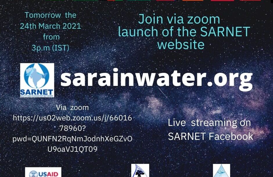 South Asia Rainwater Harvesting Network (SARNET) launches the website taking on the theme of this year’s international water day “valuing water.”