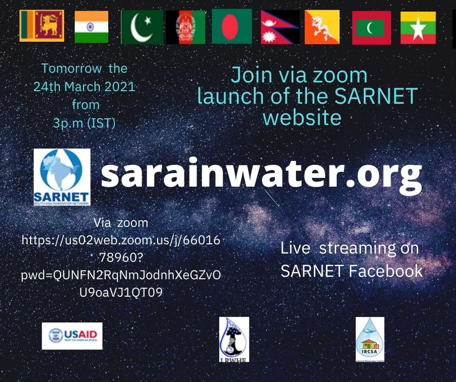 South Asia Rainwater Harvesting Network (SARNET) launches the website taking on the theme of this year’s international water day “valuing water.”