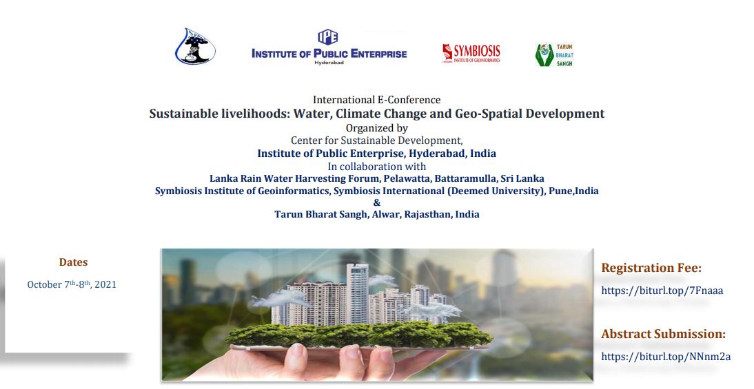 International E-Conference  Sustainable livelihoods: Water, Climate Change and Geo-Spatial Development