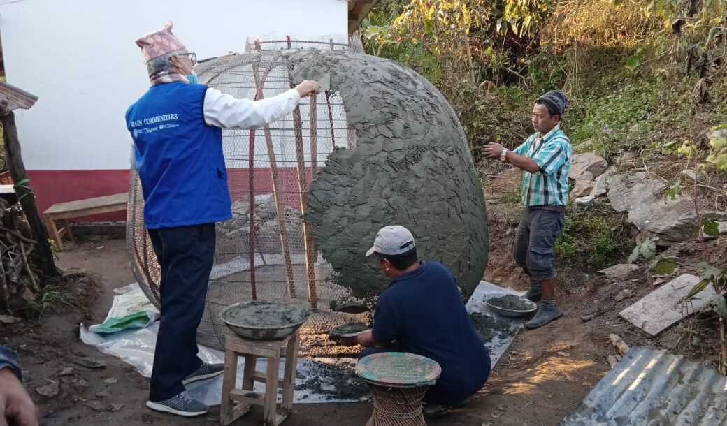 The Pumpkin Tank Construction Training Started in Begnas, Nepal