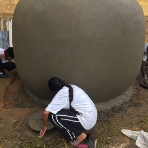 Rainwater Harvesting System construction training program for youth in Badulla district.